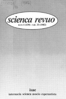 Scienca Revuo. Vol. 33, no 1 (1982)