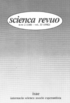 Scienca Revuo. Vol. 33, no 2 (1982)