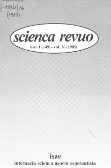 Scienca Revuo. Vol. 36, no 1 (1985)