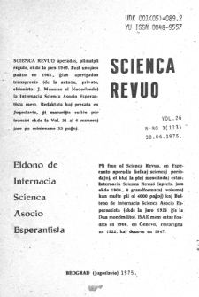 Scienca Revuo. Vol. 26, no 3 (1975)