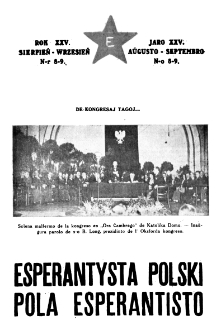 Pola Esperantisto : esperantaj sciigoj por pollingvanoj. Jaro 25, no 8-9 (Aŭgusto-Septembro 1931)