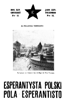 Pola Esperantisto : esperantaj sciigoj por pollingvanoj. Jaro 25, no 12 (Decembro 1931)