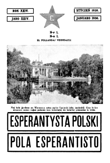 Pola Esperantisto : esperantaj sciigoj por pollingvanoj. Jaro 24, no 1 (Januaro 1930)
