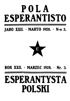 Pola Esperantisto. Jaro 22, no 3 (Marto 1928)