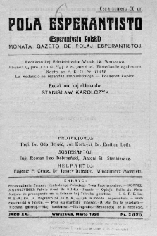 Pola Esperantisto. Jaro 20, no 3=121 (Marto 1926)