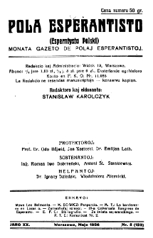 Pola Esperantisto. Jaro 20, no 5=123 (Majo 1926)