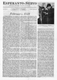 Esperanto Servo : aktuala informa bulteno de Praha. Vol. 2, no. 2 (1949)