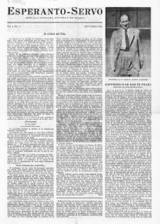 Esperanto Servo : aktuala informa bulteno de Praha. Vol. 1, no 1 (1948)