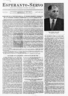 Esperanto Servo : aktuala informa bulteno de Praha. Vol. 2, no. 1 (1949)