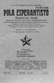 Pola Esperantisto. Jaro 19, no 5=115 (Majo 1925)