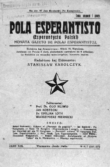 Pola Esperantisto. Jaro 19, no 6/7=116/117 (Junio/Julio 1925)