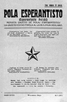 Pola Esperantisto. Jaro 18, no 5=103 (Majo 1924)