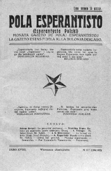 Pola Esperantisto. Jaro 18, no 6/7=104/105 (Junio/Julio 1924)