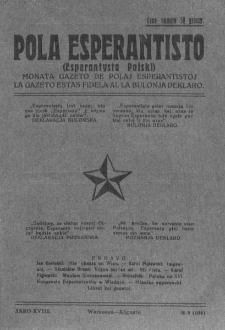 Pola Esperantisto. Jaro 18, no 8=106 (Aŭgusto 1924)