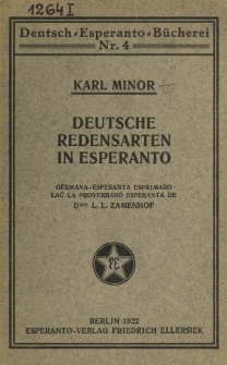 Deutsch Redensarten in Esperanto.