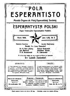 Pola Esperantisto. Jaro 1=3, no 3 (Marto 1908)