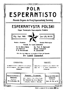 Pola Esperantisto. Jaro 1=3, no 8-9 (Aŭg.-Sept. 1908)