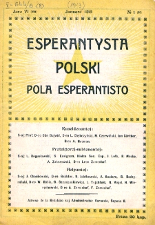 Pola Esperantisto. Jaro 6=8, no 1=69 (Januaro 1913)
