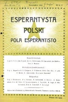 Pola Esperantisto. Jaro 6=8, no 11=79 (Novembro 1913)