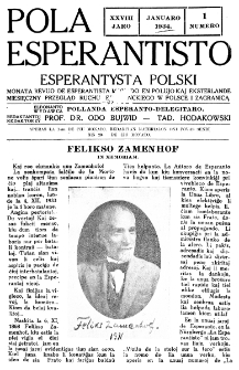 Pola Esperantisto : esperantaj sciigoj por pollingvanoj. Jaro 28, no 1 (Januaro 1934)
