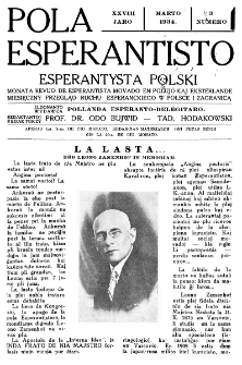 Pola Esperantisto : esperantaj sciigoj por pollingvanoj. Jaro 28, no 3 (Marto 1934)