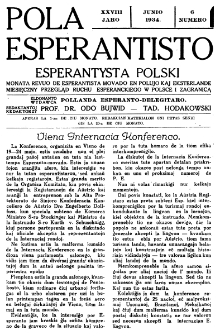 Pola Esperantisto : esperantaj sciigoj por pollingvanoj. Jaro 28, no 6 (Junio 1934)