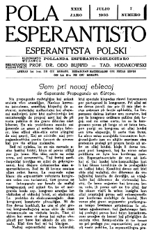 Pola Esperantisto : esperantaj sciigoj por pollingvanoj. Jaro 29, no 7 (Julio 1935)