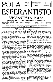 Pola Esperantisto : esperantaj sciigoj por pollingvanoj. Jaro 29, no 12 (Decembro 1935)