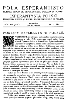 Pola Esperantisto. Jaro 21, no 2 (Luty 1927)