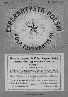 Pola Esperantisto. Jaro 3=5, no 3 (Marto 1910)