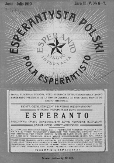 Pola Esperantisto. Jaro 3=5, no 6-7 (Junio-Julio 1910)