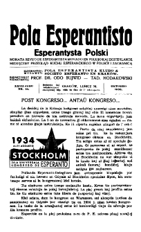 Pola Esperantisto : esperantaj sciigoj por pollingvanoj. Jaro 27, no 10 (Oktobro 1933)