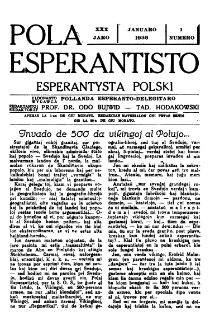 Pola Esperantisto : esperantaj sciigoj por pollingvanoj. Jaro 30, no 1 (Januaro 1936)