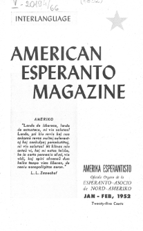 Amerika Esperantisto. Vol. 66, No 1/2 (1952)