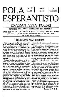 Pola Esperantisto : esperantaj sciigoj por pollingvanoj. Jaro 30, no 5 (Majo 1936)
