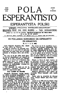 Pola Esperantisto : esperantaj sciigoj por pollingvanoj. Jaro 30, no 6 (Junio 1936)