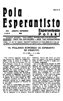 Pola Esperantisto : esperantaj sciigoj por pollingvanoj. Jaro 30, no 8-9 (Aŭgusto-Septembro 1936)