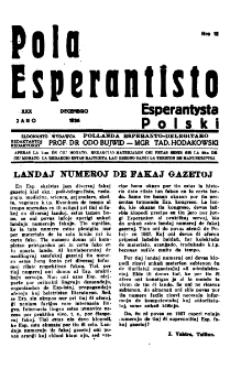 Pola Esperantisto : esperantaj sciigoj por pollingvanoj. Jaro 30, no 12 (Decembro 1936)