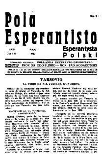 Pola Esperantisto : esperantaj sciigoj por pollingvanoj. Jaro 31, no 5 (Majo 1937)