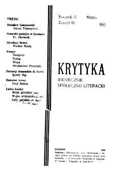 Krytyka : miesięcznik społeczny, naukowy i literacki. R. 2, z. 3 (1900)
