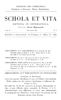 Schola et Vita : revista mensuale in interlingua. Anno 2, no 3 (1927)