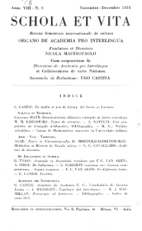 Schola et Vita : revista mensuale in interlingua. Anno 8, n. 6 (1933)