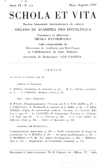 Schola et Vita : revista mensuale in interlingua. Anno 9, n. 3/4 (1934)