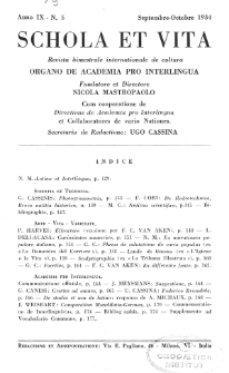 Schola et Vita : revista mensuale in interlingua. Anno 9, n. 5 (1934)
