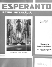 Esperanto : revuo internacia : oficiala organo de Universala Esperanto Asocio. Jaro 51, n. 628 (1958)