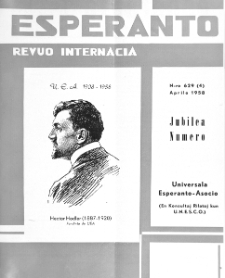Esperanto : revuo internacia : oficiala organo de Universala Esperanto Asocio. Jaro 51, n. 629 (1958)