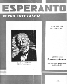 Esperanto : revuo internacia : oficiala organo de Universala Esperanto Asocio. Jaro 51, n. 637 (1958)