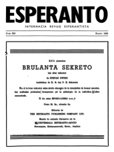 Esperanto : revuo internacia : oficiala organo de Universala Esperanto Asocio. Jaro 43, n. 533 (1950)