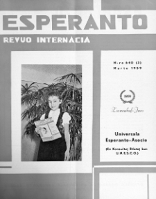 Esperanto : revuo internacia : oficiala organo de Universala Esperanto Asocio. Jaro 52, n. 640 (1959)