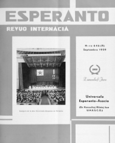 Esperanto : revuo internacia : oficiala organo de Universala Esperanto Asocio. Jaro 52, n. 646 (1959)